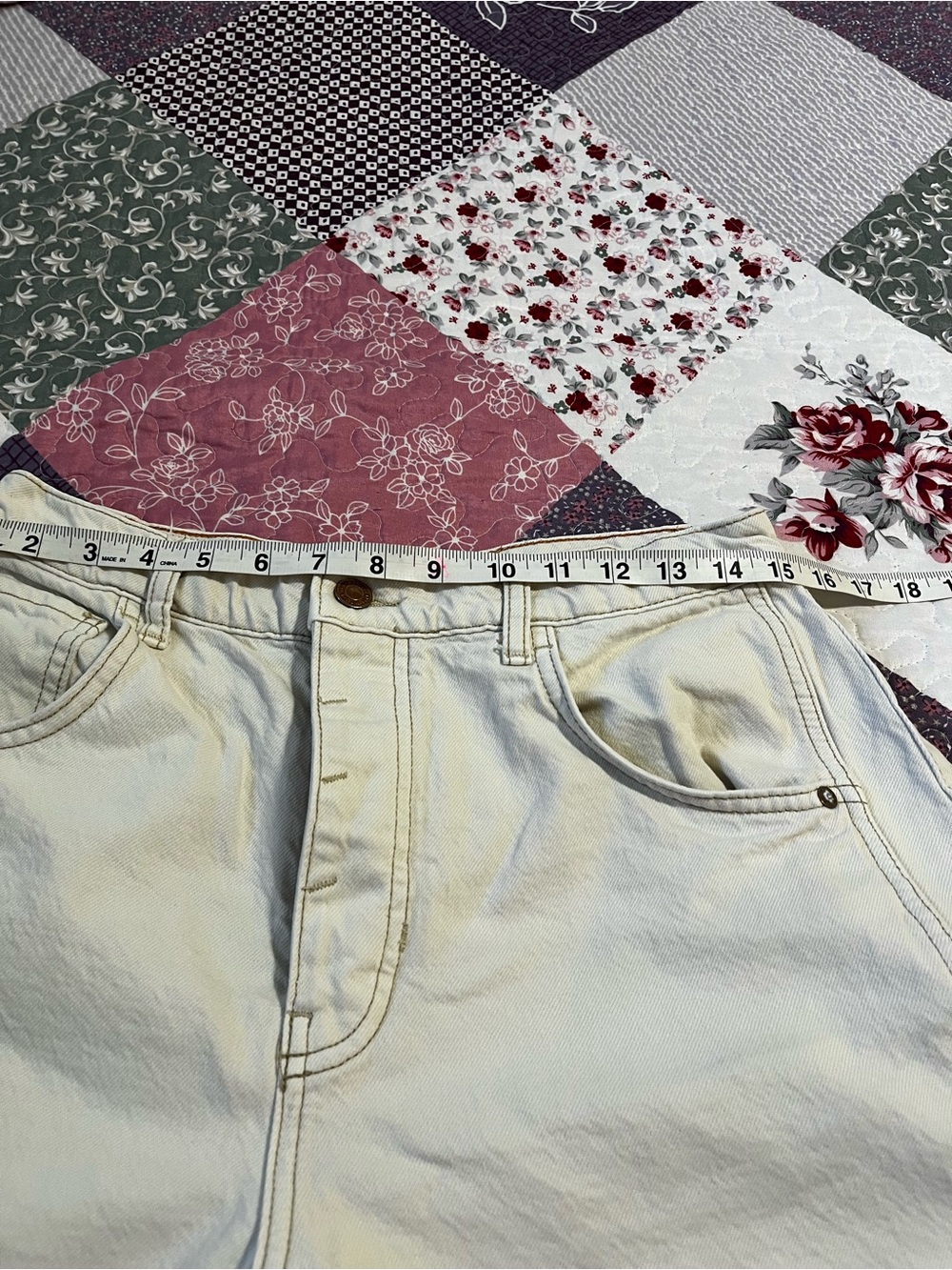 We The Free Good Luck Mid-Rise Barrel Wide-Leg Cream Jeans Women’s Size 30 - Picture 9 of 11
